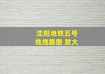 沈阳地铁五号线线路图 放大